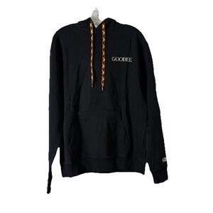 Goodee x Kotn Men's Black Pullover Hoodie Size S NWT Embroidered Egyptian Cotton